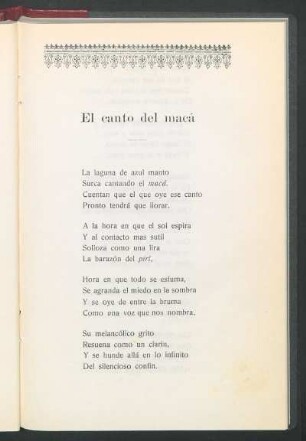 El canto del macá