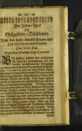 Der Andere Theil Deß Edelgestein-Büchleins.