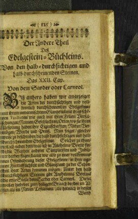 Der Andere Theil Deß Edelgestein-Büchleins.