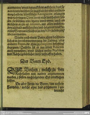 Der Boten Eyd