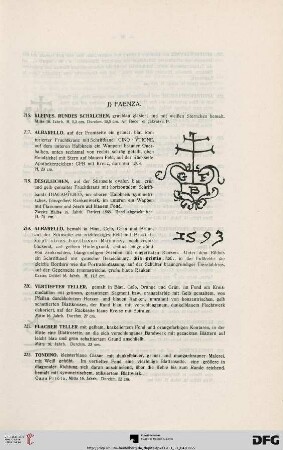 I) Faenta. (Nr. 216-310)
