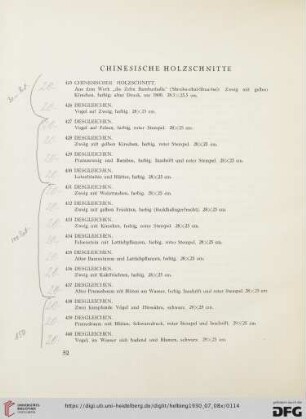 Chinesische Holzschnitte (Nr. 425-474)