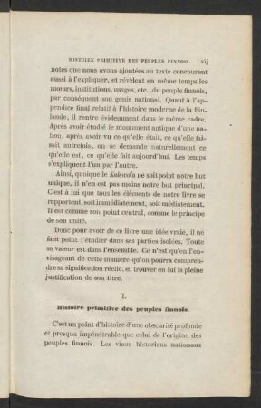 I. Histoire primitive des peuples finnois.