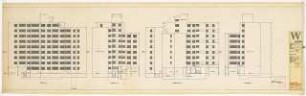 Wohnungsbau, Stadtsanierung Wedding Abschnitt II/VI, Demminerstraße, Ruppiner Straße, Berlin: Haus 5 Ansichten Blattnummer 157, 1.100