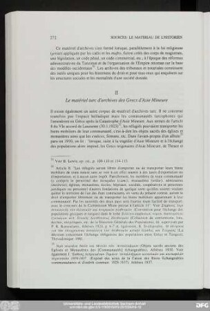 II Le matériel turc d'archives des Grecs d'Asie Mineure