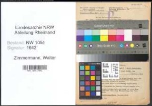 Entnazifizierung Walter Zimmermann , geb. 11.01.1920 (Zollbetr.Assistent)