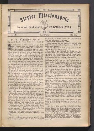 8. Heft. 40. Jahrgang. Mai 1913