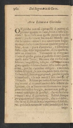 Altra Lettera a Clorinda.