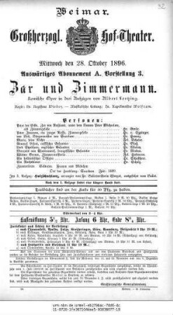 Zar und Zimmermann