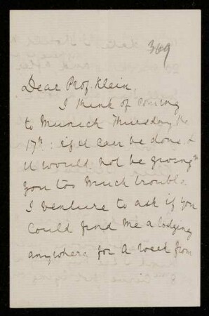 Nr. 5: Briefe von Arthur Cayley an Felix Klein, Cambridge, 7.6.1880
