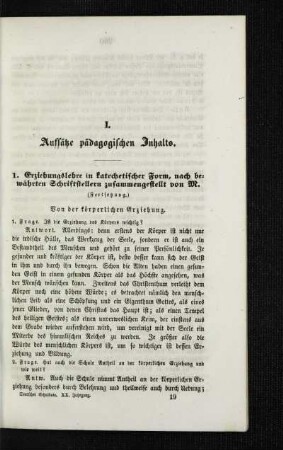 Erziehungslehre in katechetischer Form, nach bewährten Schriftstellern zusammengestellt : (Fortsetzung)