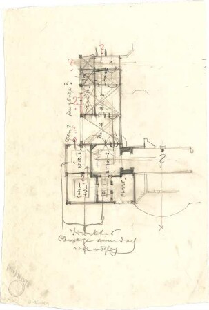 Pfann, Paul; München - Theresienhöhe; Ausstellung München 1908 - Teilgrundriss