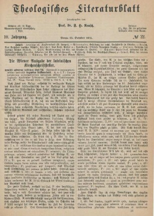 497-499 Die Wiener Ausgabe der lateinischen Kirchenschriftsteller