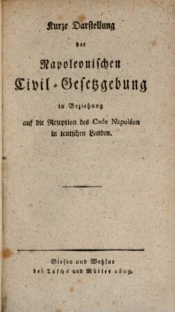 Allgemeine Bibliothek für Staatskunst, Rechtswissenschaft und Critik : hrsg. von den angesehensten Gelehrten Deutschlands. 8. 1809