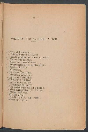 Folletos por el mismo autor