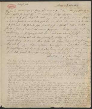 Brief an Karl Klingemann : 08.12.1829