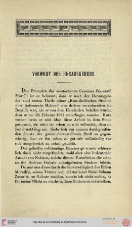 Vorwort des Herausgebers