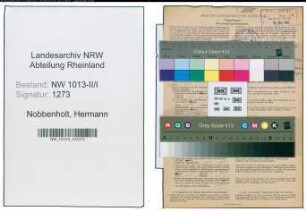 Entnazifizierung Hermann Nobbenholt , geb. 18.12.1886 (Elektromonteur)