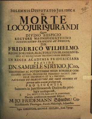 De morte loco iurisiurandi