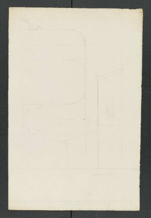 Siena, Rathauskapelle, Chorgestühl, Profile [Carl Luckow, zeichnerischer Nachlass]