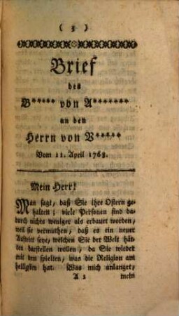 Glaubens-Bekenntnis des Herrn Franz Maria Arouet von Voltaire, Herr zu Ferney, Tourney, Pregny und Chambesy : Nebst vorgesetzten dazu gehörigen Stücken