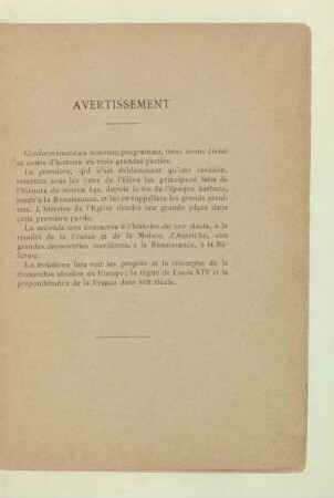 Avertissement
