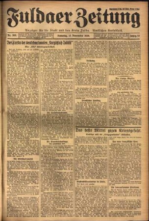 Ausgabe vom Samstag, den 13. November 1926.