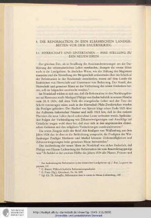 3. Die Reformation in den elsässischen Landgebieten vor dem Bauernkrieg
