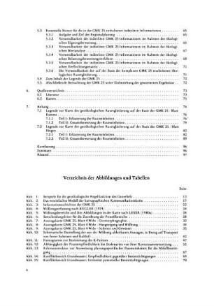Verzeichnis der Abbildungen und Tabellen