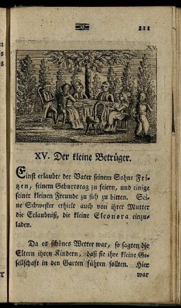 XV. Der kleine Betrüger.
