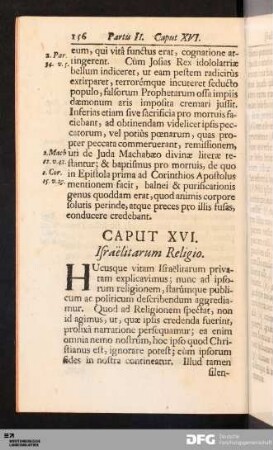 Caput XVI. Israëlitarum Religio.