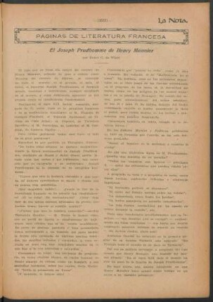 Páginas de literatura francesa : El Joseph Prudhomme de Henry Monnier
