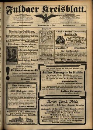 Zweite Ausgabe vom Samstag, den 03. Juni 1905.