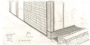 Schneider - Esleben, Paul; Düsseldorf, Rolandstr. 40; Rolandschule - Pausenhalle (Detail; Perspektive)