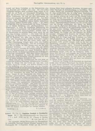 521-523 [Rezension] Eckert, Alfred, Praktische Theologie in Einzeldarstellung. I. Bd.: Die Gemeindepredigt der Gegenwart. 1. u. 2. Aufl