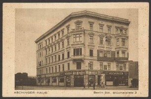 Ansichtskarte "Aschinger-Haus", Blücherplatz 2
