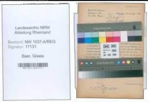 Entnazifizierung Gisela Baer , geb. 00.00.0000 (Lehrerin)