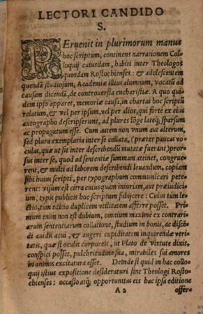 Expositio summaria actionum Colloquii Rostochii habiti ... de Controversia Coenae dominicae