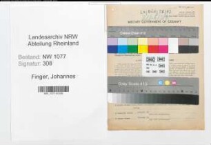 Entnazifizierung Johannes Finger , geb. 27.05.1907 (Polizist)