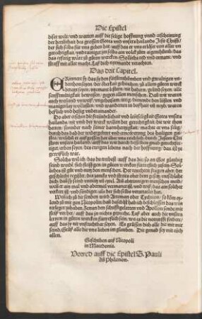 Vorred auff die Epistel S. Pauli Zu Philemon.