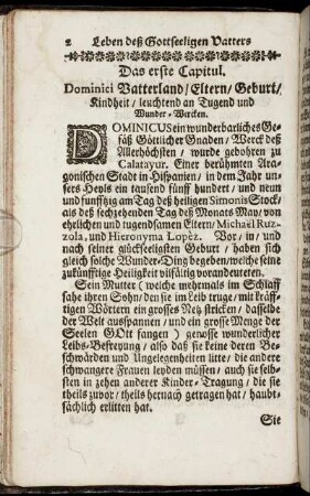 Das erste Capitul. - Das fünffte Capitul.