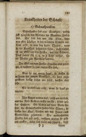 Krankheiten der Schaafe.