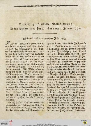 Ersten Band. 1stes Stück