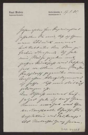 Schreiben an Hermann Muthesius (Brief)
