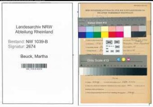 Entnazifizierung Martha Beuck , geb. 13.06.1902 ()