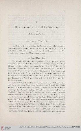 15: Das nassauische Münzwesen