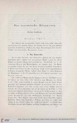 15: Das nassauische Münzwesen