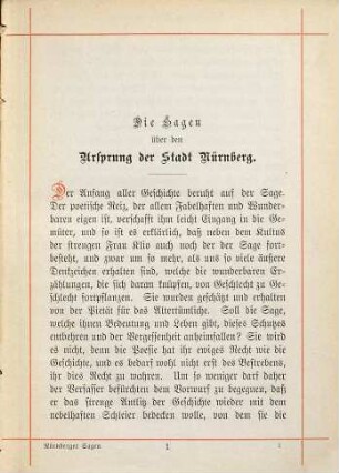 Nürnberger Sagen und Geschichten : Von Joh. Paul Priem