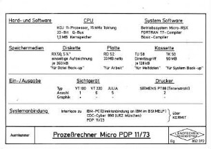 Prozeßrechner Micro PDP 11/73