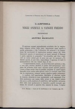 L' Asfissia Negli Animali A Sangue Freddo